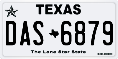 TX license plate DAS6879