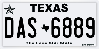 TX license plate DAS6889