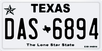 TX license plate DAS6894