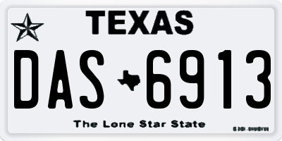 TX license plate DAS6913