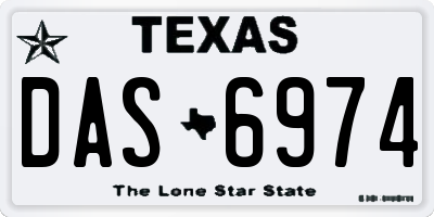 TX license plate DAS6974
