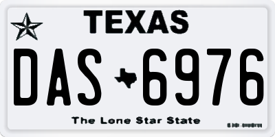 TX license plate DAS6976