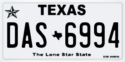 TX license plate DAS6994