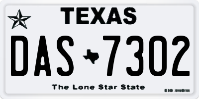 TX license plate DAS7302