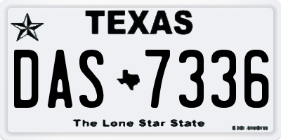 TX license plate DAS7336