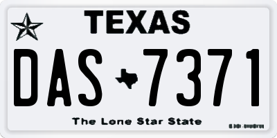 TX license plate DAS7371