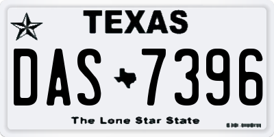 TX license plate DAS7396