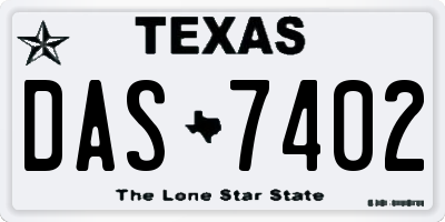 TX license plate DAS7402
