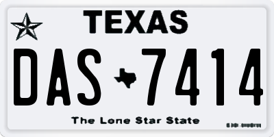 TX license plate DAS7414