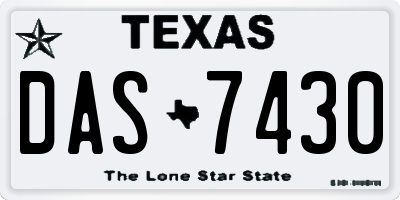 TX license plate DAS7430