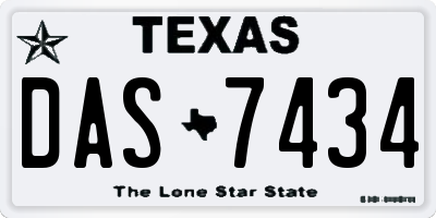 TX license plate DAS7434