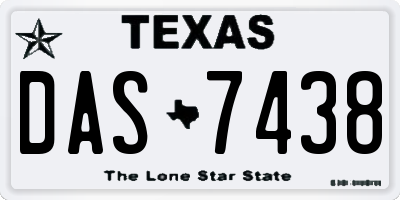 TX license plate DAS7438