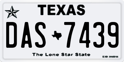 TX license plate DAS7439