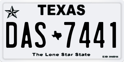 TX license plate DAS7441