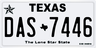 TX license plate DAS7446