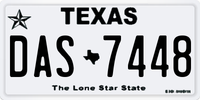 TX license plate DAS7448