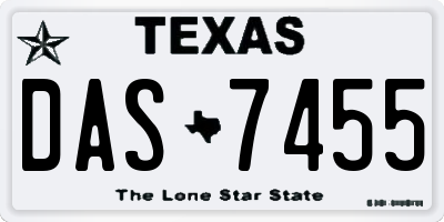 TX license plate DAS7455