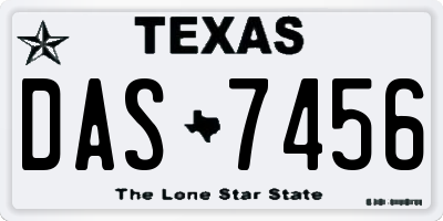 TX license plate DAS7456