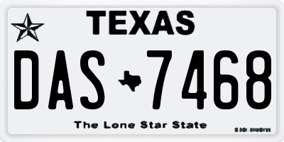 TX license plate DAS7468