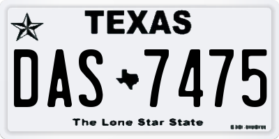 TX license plate DAS7475