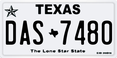 TX license plate DAS7480