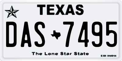 TX license plate DAS7495