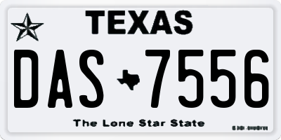 TX license plate DAS7556