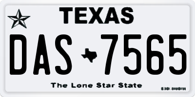 TX license plate DAS7565