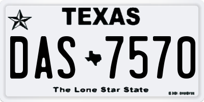 TX license plate DAS7570