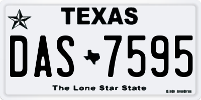 TX license plate DAS7595