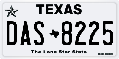 TX license plate DAS8225