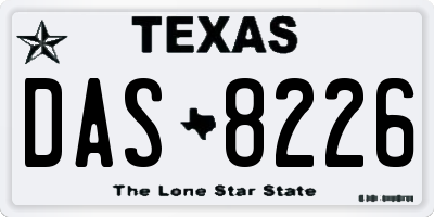 TX license plate DAS8226