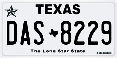 TX license plate DAS8229