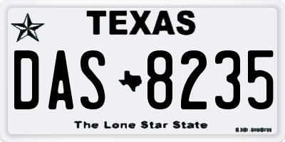 TX license plate DAS8235