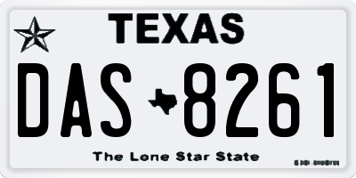 TX license plate DAS8261