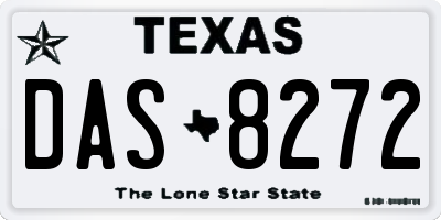 TX license plate DAS8272