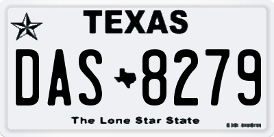 TX license plate DAS8279