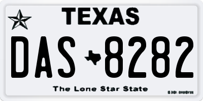 TX license plate DAS8282