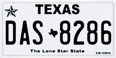 TX license plate DAS8286