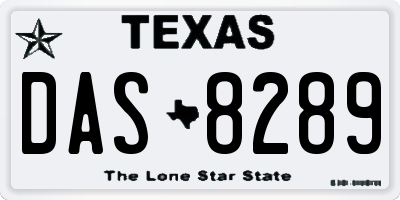 TX license plate DAS8289