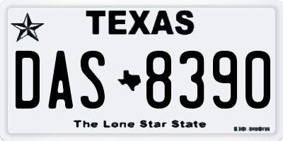 TX license plate DAS8390