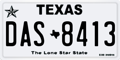 TX license plate DAS8413