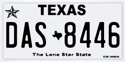 TX license plate DAS8446