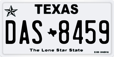TX license plate DAS8459