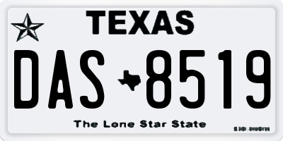 TX license plate DAS8519