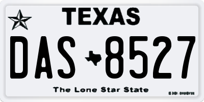 TX license plate DAS8527