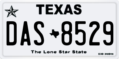 TX license plate DAS8529