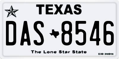 TX license plate DAS8546