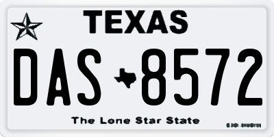 TX license plate DAS8572
