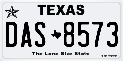 TX license plate DAS8573